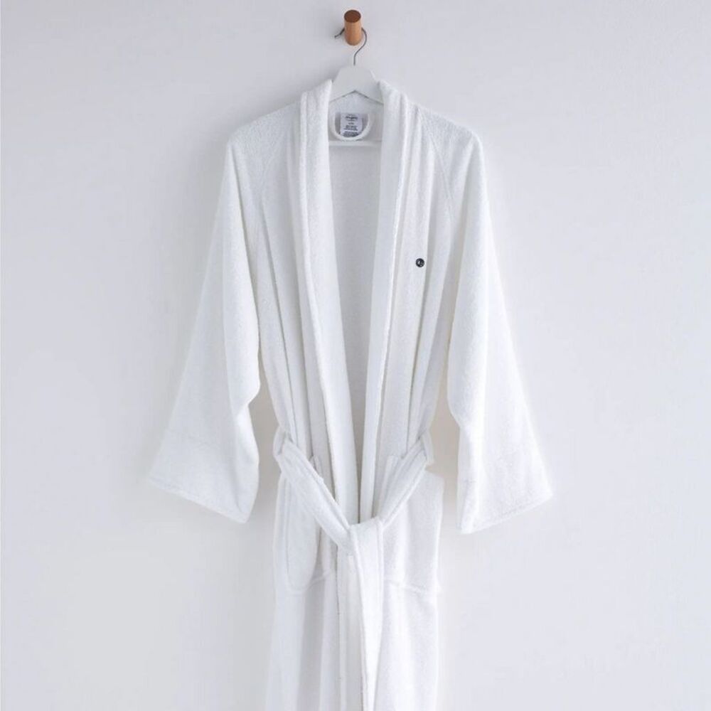 Clean Design Home Low-Lint Terry White Large Bath Robe